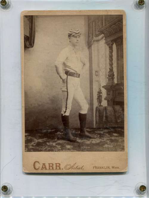 Early Base Ball Player Portrait Franklin, MA Studio